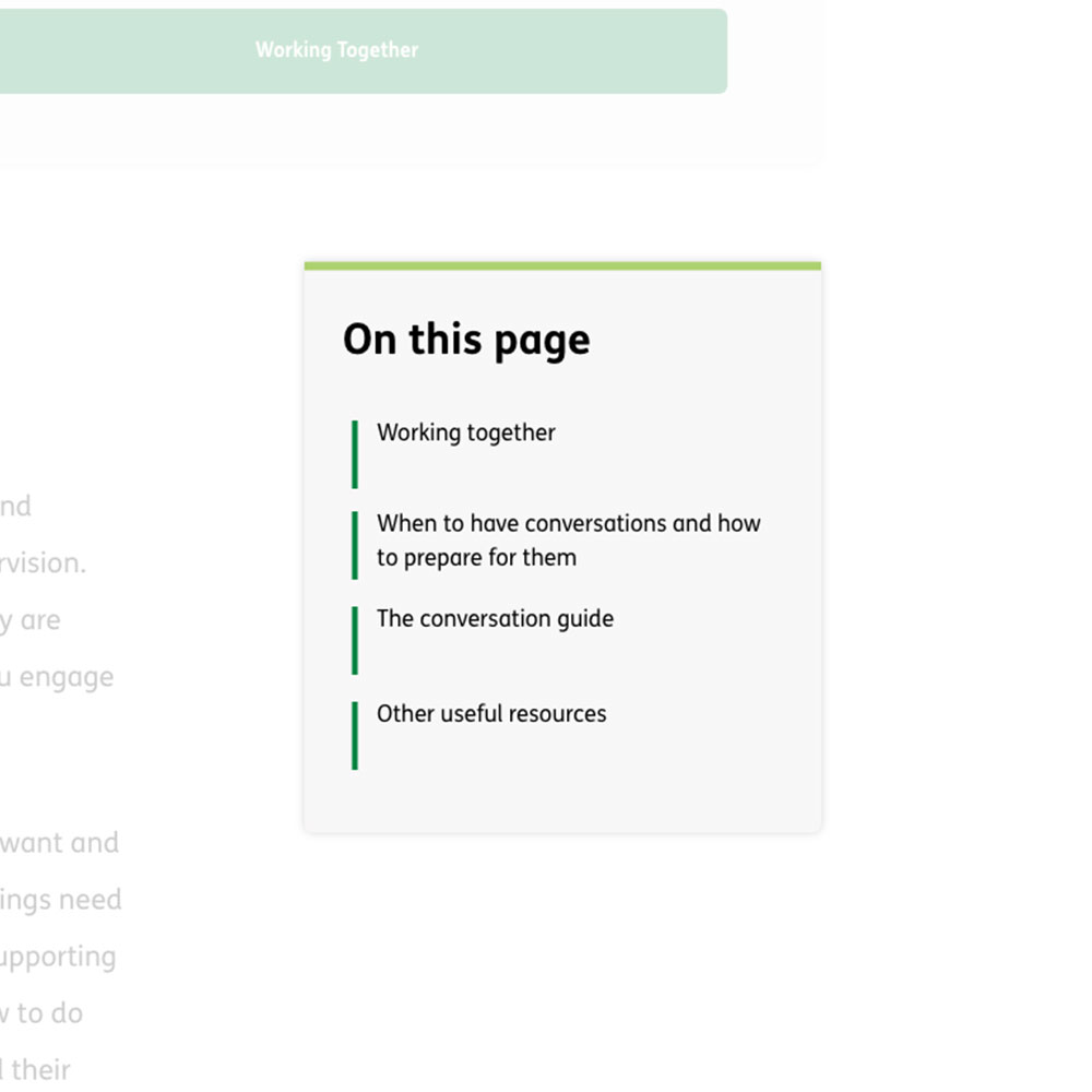Screenshot of an 'On this page' menu from the website